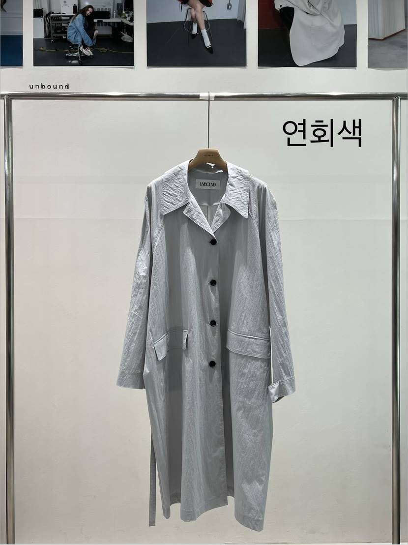 UNBOUND東大門直郵女士新品熱賣26春夏時尚長款風衣含腰帶UNBOUND長款風衣