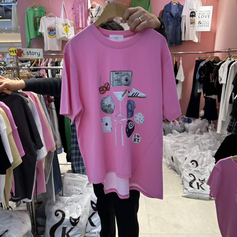K STORY韓國直郵女士新品時尚推薦26春夏真品熱賣休閑T恤K STORYT恤