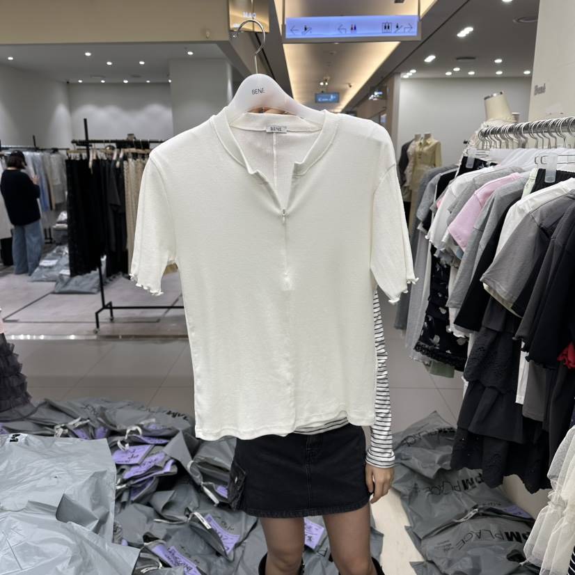 BENE東大門實拍女士新款人氣時尚休閑真品職業針織衫拉鏈BENE針織衫