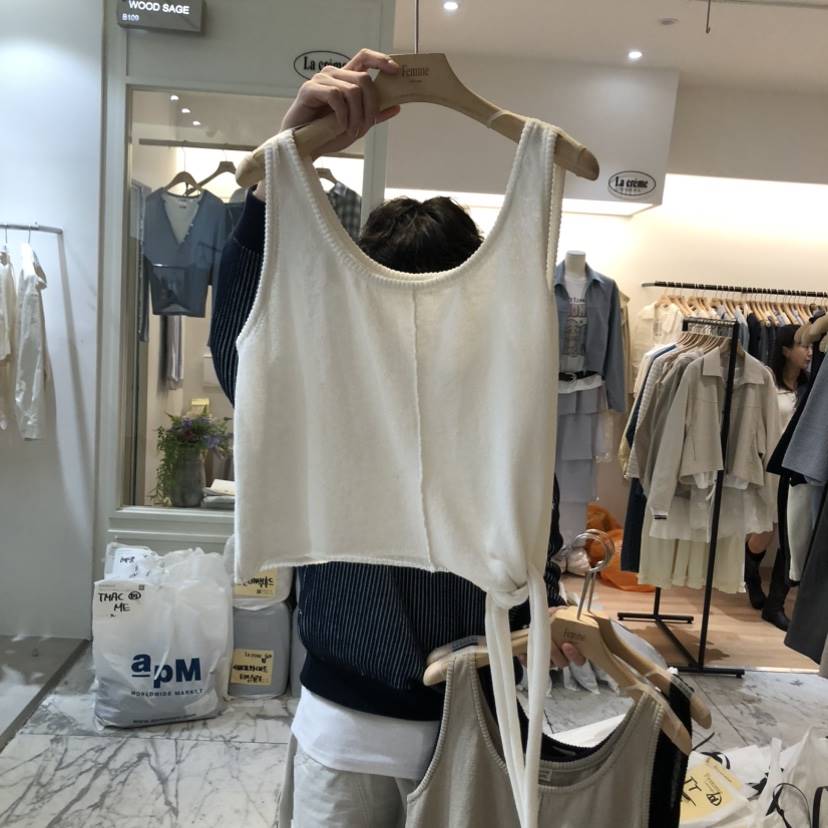 LA MAGIE FEMME東大門直郵女裝新品職業時尚吊帶背心褶裥Lamagie Femme吊帶/背心