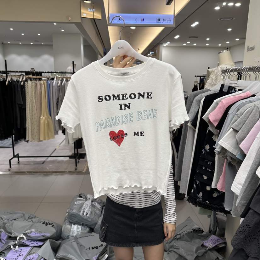 BENE東大門直郵女士新品時尚推薦休閑人氣職業26春夏真品T恤BENET恤