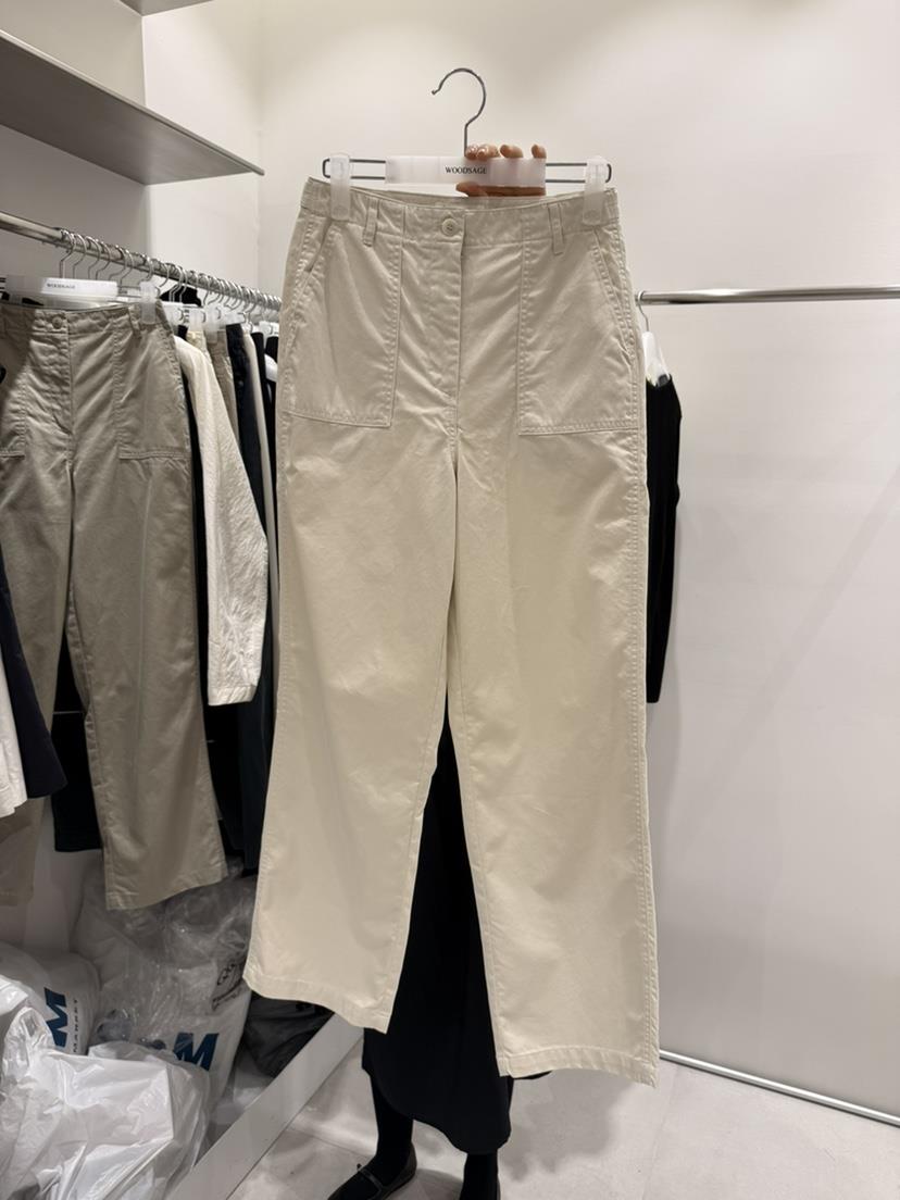 WOOD SAGE東大門代購女裝新款推薦職業26春夏休閑褲口袋棉質WOOD SAGE休閑褲