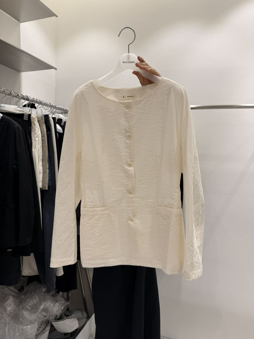 WOOD SAGE東大門直郵女士新款休閑真品26春夏熱賣夾克船領WOOD SAGE夾克