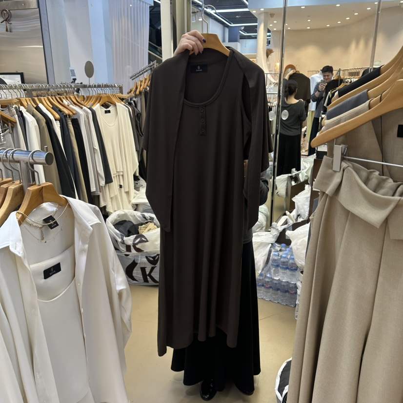 SANS東大門實拍女裝新品真品時尚熱賣休閑職業連衣裙披肩SANS連衣裙