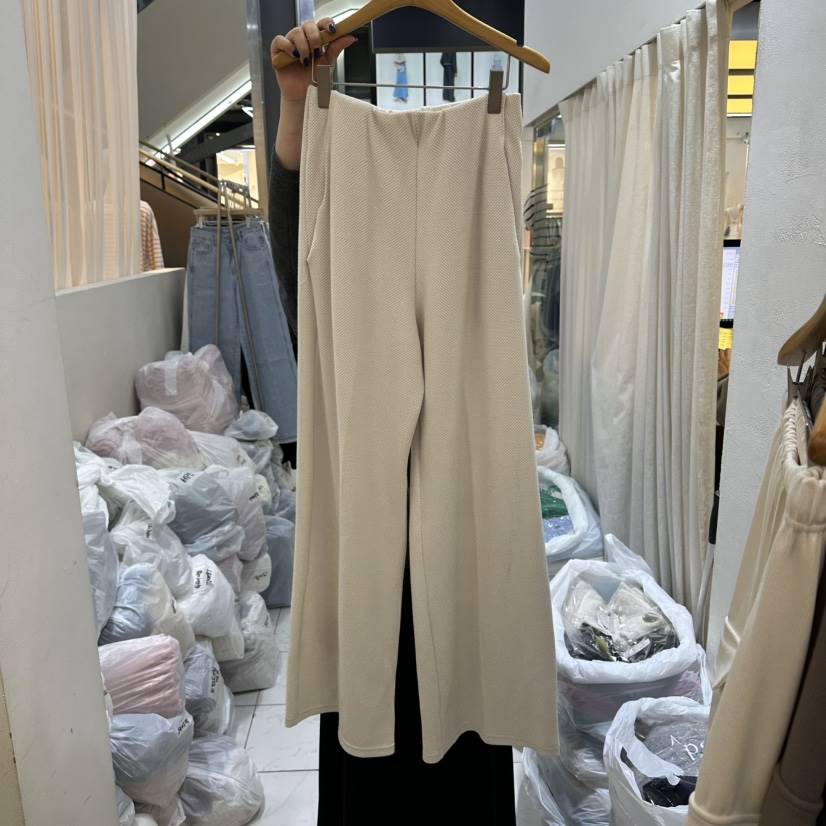 SANS東大門直郵女士新款26春夏真品時尚休閑褲華夫格口袋SANS休閑褲