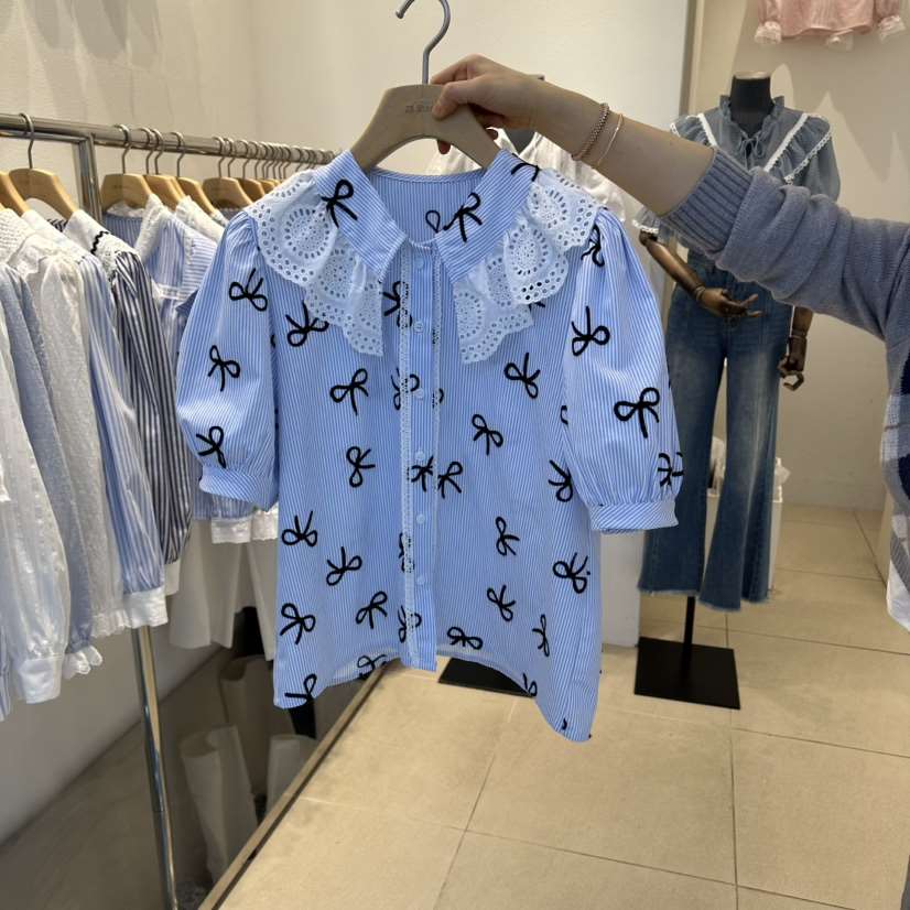 2nd B-S東大門實拍女士新款26春夏熱賣職業時尚襯衫蕾絲衫2nd B-S襯衫/蕾絲衫