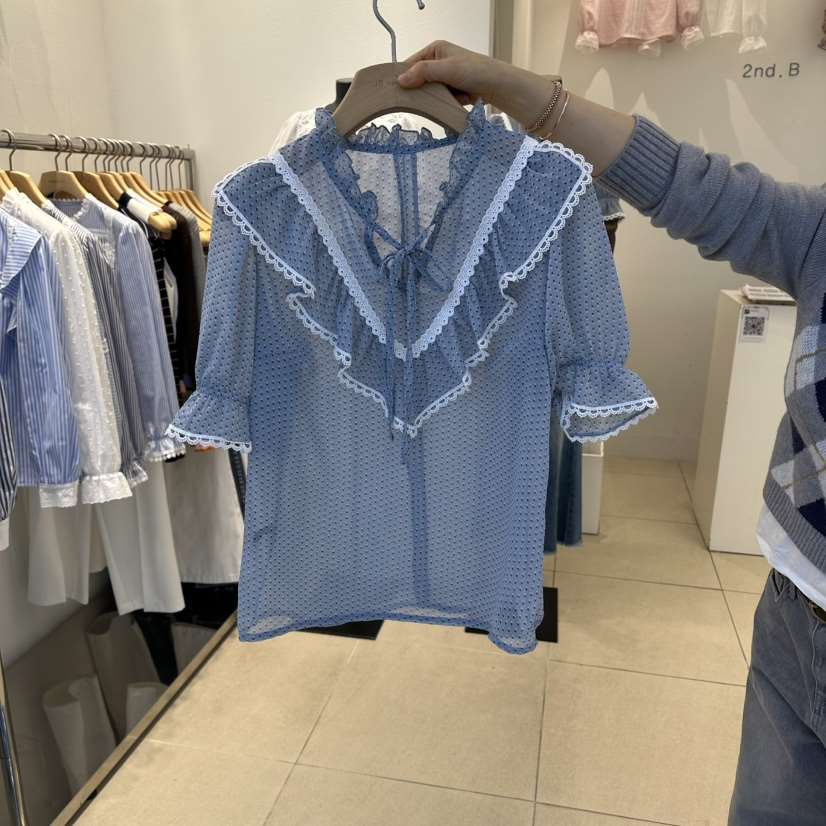 2nd B-S東大門實拍女裝新款真品休閑26春夏職業襯衫蕾絲衫2nd B-S襯衫/蕾絲衫