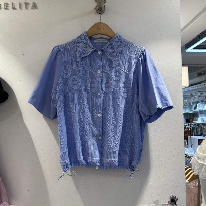 BELITA韓國直郵女士新款職業推薦人氣休閑26春夏襯衫蕾絲衫BELITA襯衫/蕾絲衫