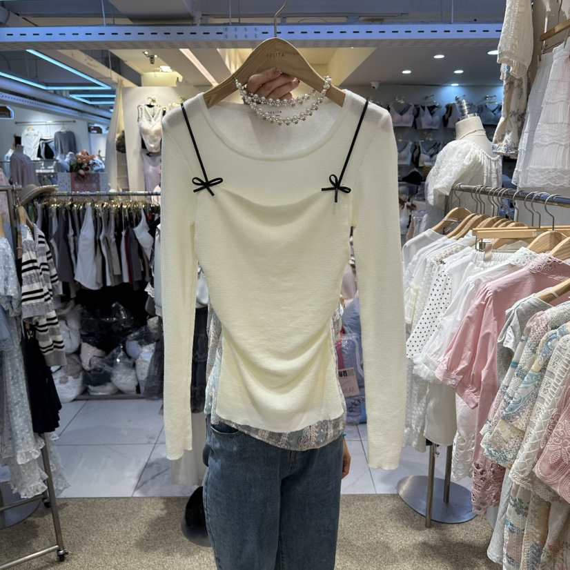 BELITA韓國代購女士新品26春夏熱賣推薦休閑針織衫假兩件BELITA針織衫