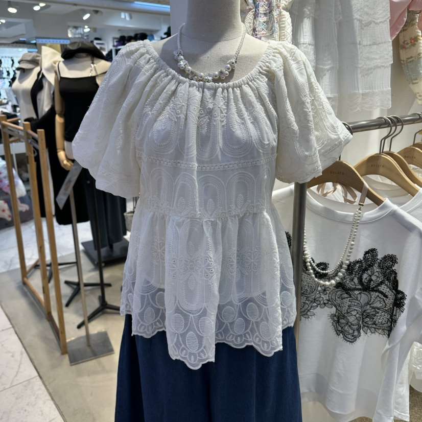 BELITA韓國代購女士新品休閑職業26春夏時尚襯衫蕾絲衫露肩BELITA襯衫/蕾絲衫