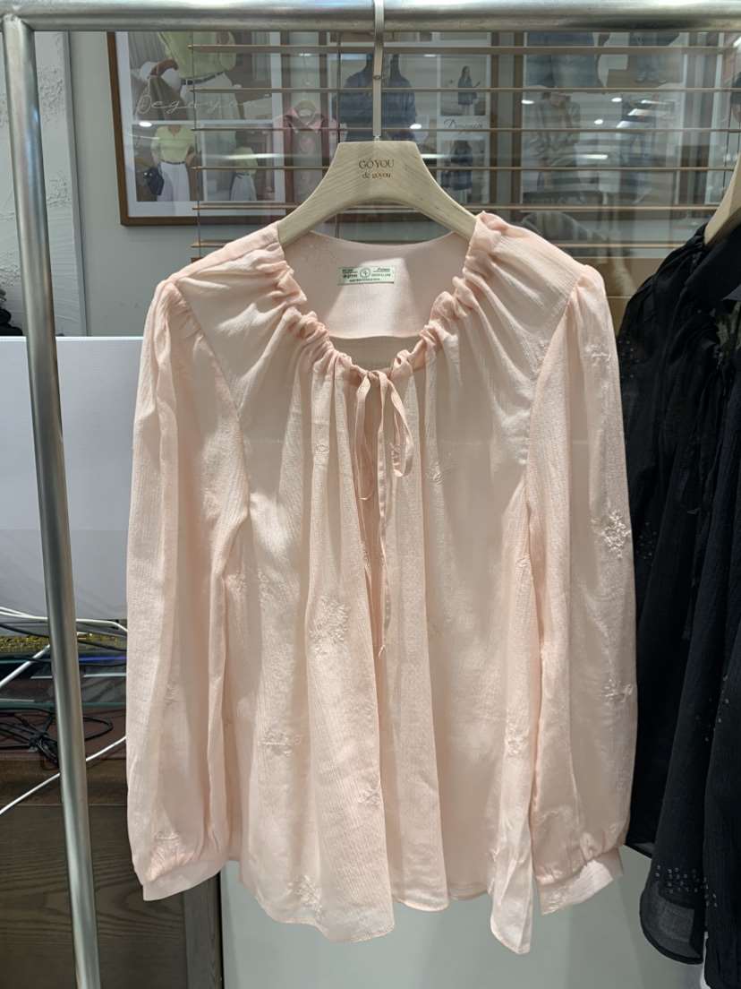 DE GO YOU韓國直郵實拍女裝新品休閑26春夏推薦襯衫蕾絲衫DE GO YOU襯衫/蕾絲衫