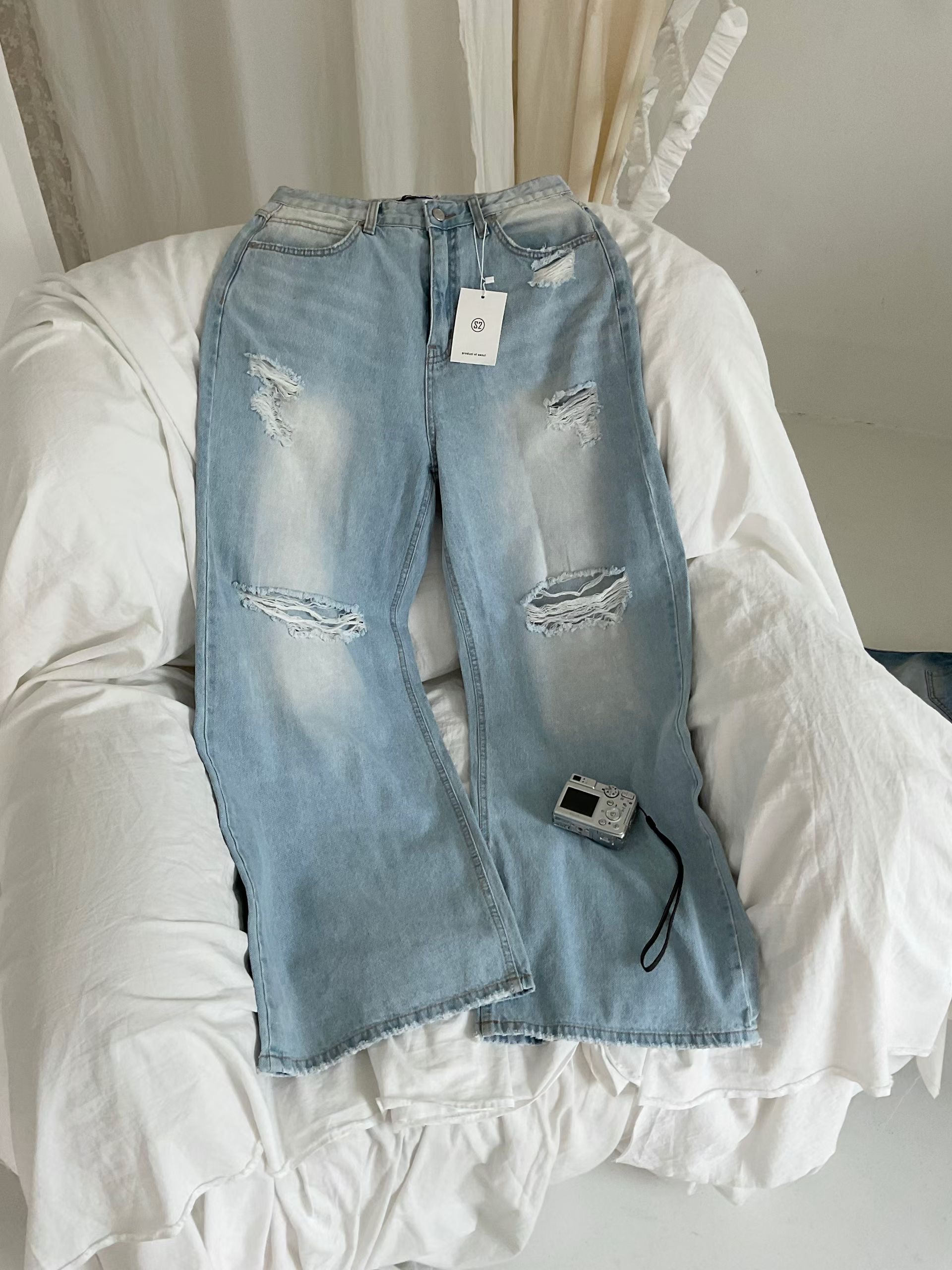 s.2.0韓國代購女裝新品時尚職業熱賣人氣推薦休閑牛仔褲s.2.0牛仔褲