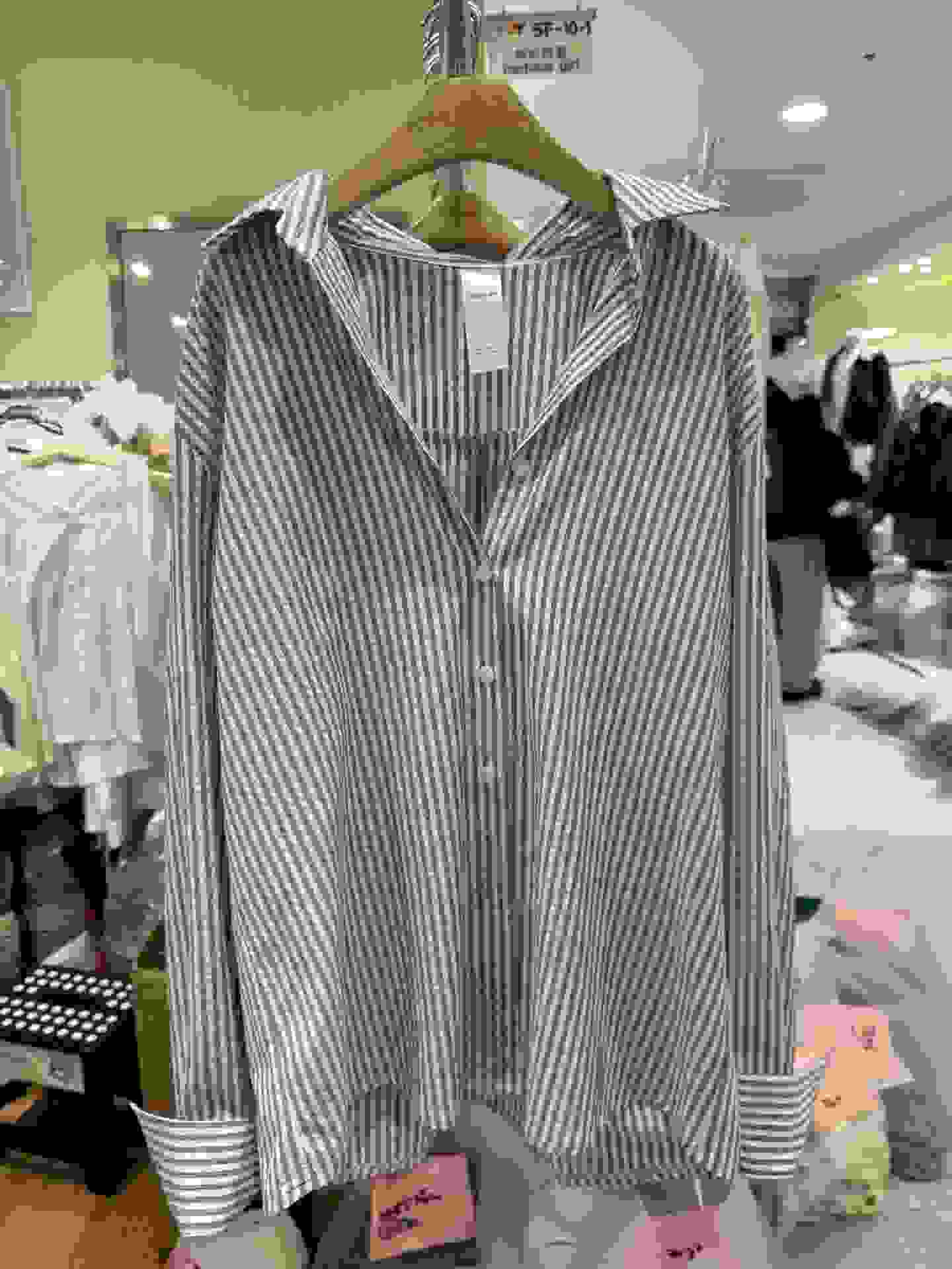 BARBARA GIRL韓國直郵女士新款時尚人氣休閑襯衫蕾絲衫條紋BARBARA GIRL襯衫/蕾絲衫