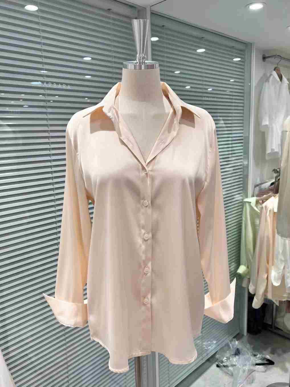 BARBARA GIRL韓國東大門代購女士新款人氣襯衫蕾絲衫絲質緞面BARBARA GIRL襯衫/蕾絲衫