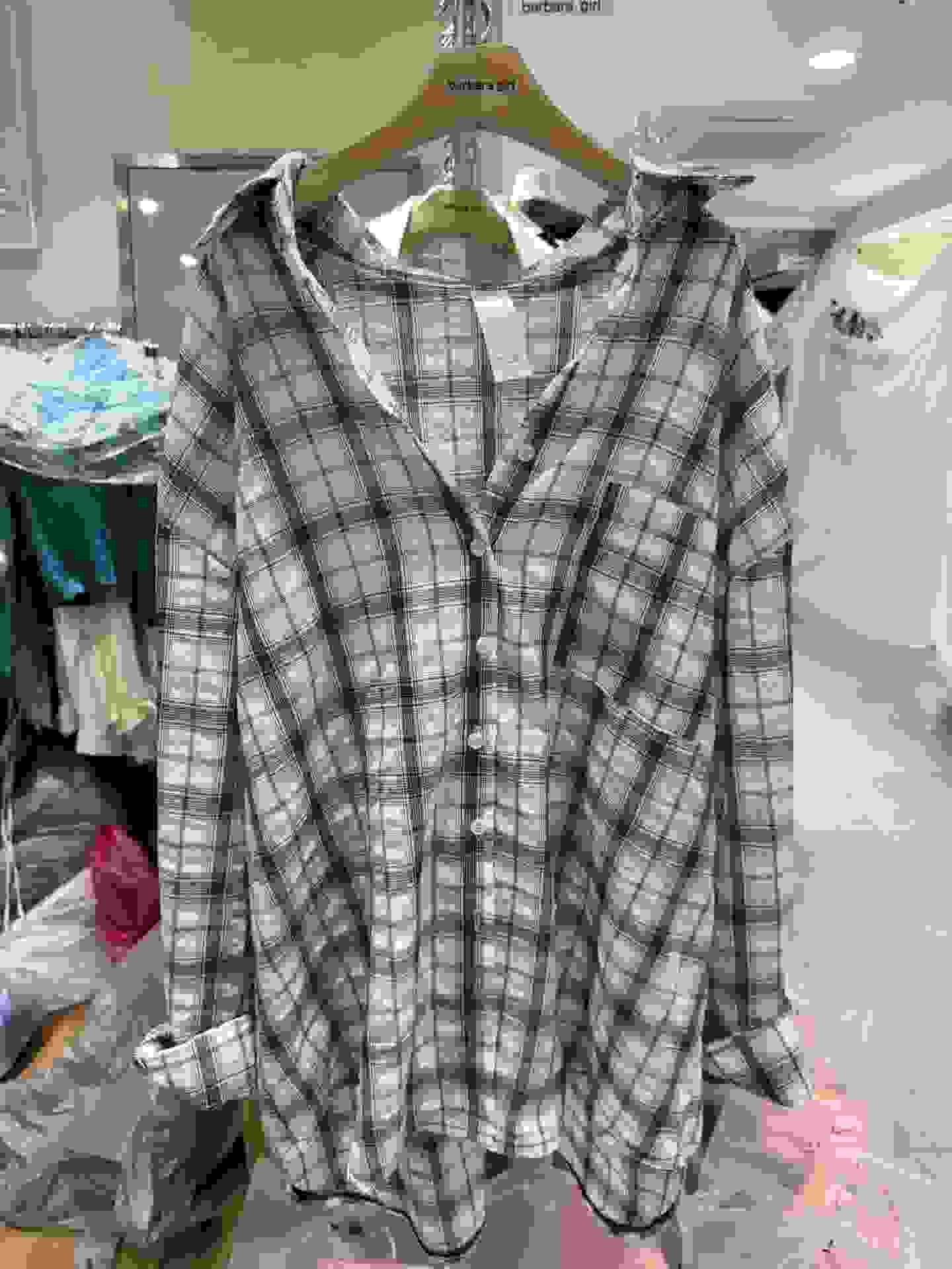 BARBARA GIRL韓國直郵實拍女士新款時尚推薦襯衫蕾絲衫格紋BARBARA GIRL襯衫/蕾絲衫