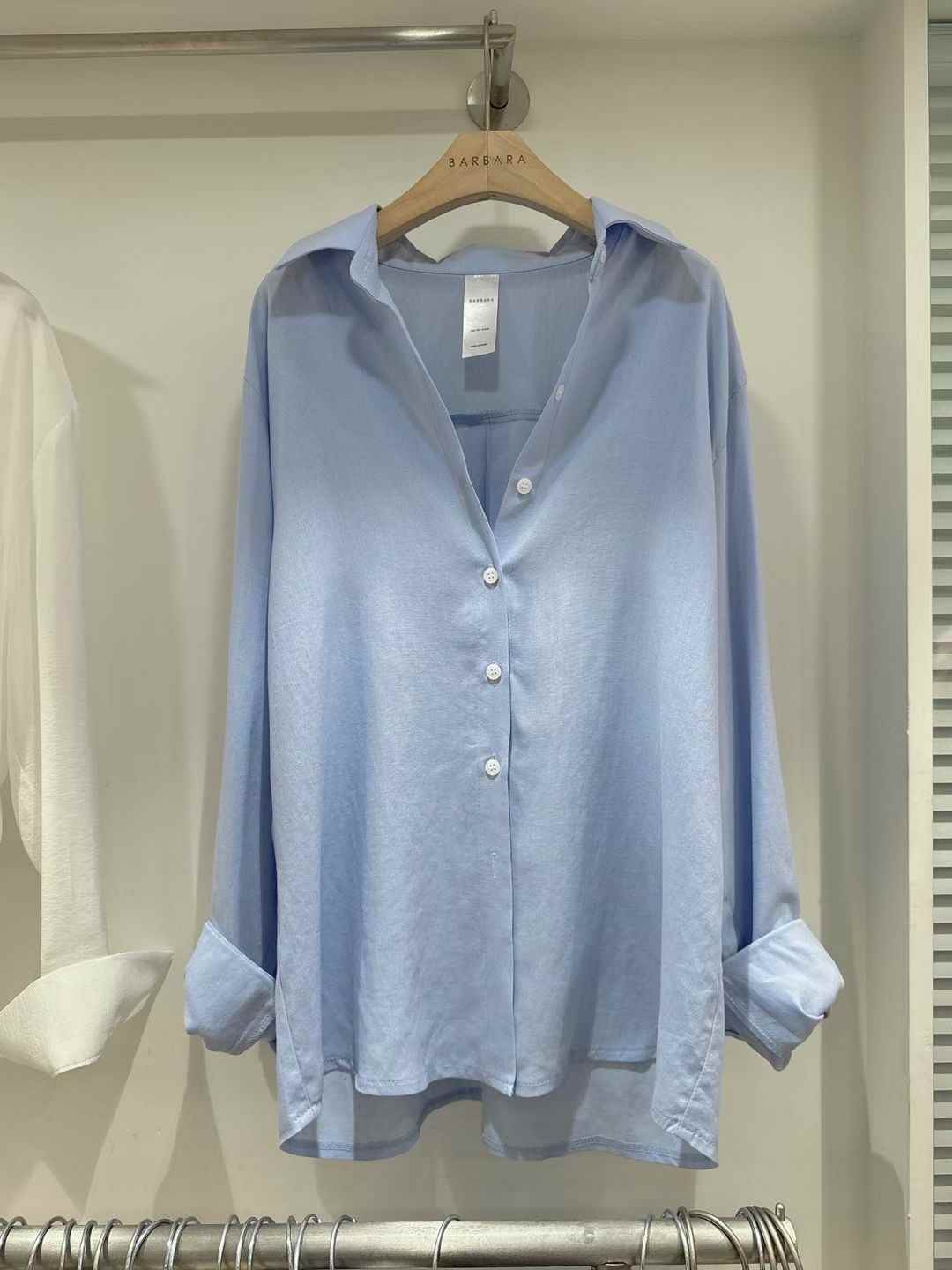 BARBARA GIRL韓國代購女裝新款人氣襯衫蕾絲衫天絲亞麻亞麻布BARBARA GIRL襯衫/蕾絲衫