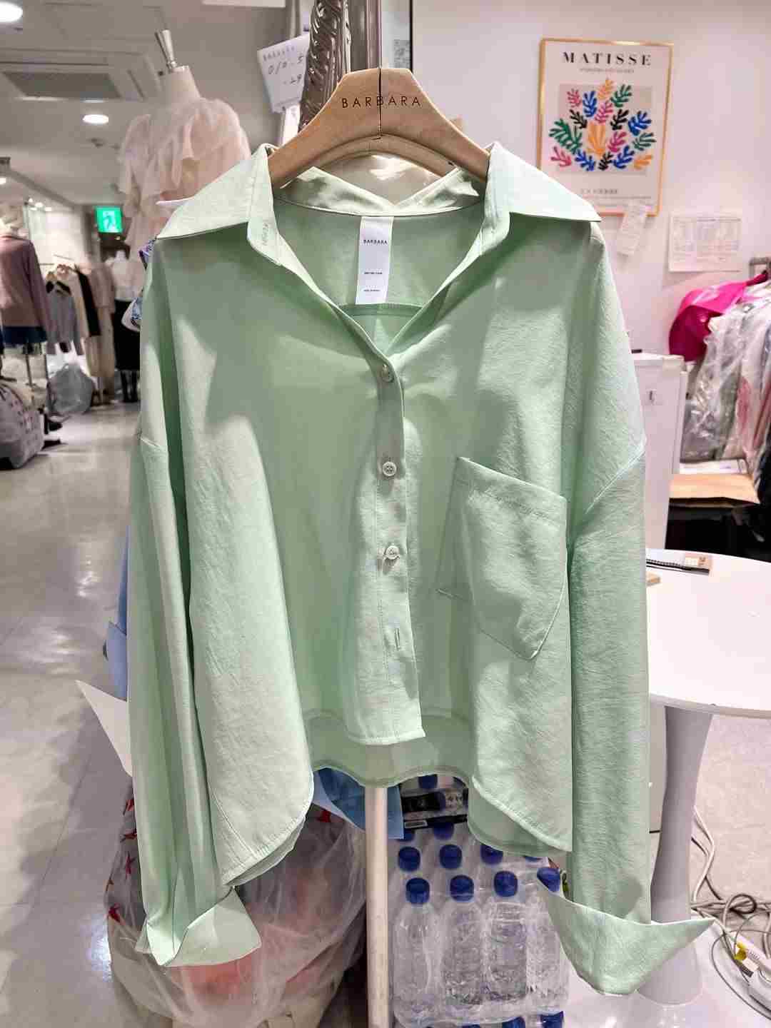 BARBARA GIRL韓國代購女裝新款職業推薦襯衫蕾絲衫短款寬松BARBARA GIRL襯衫/蕾絲衫