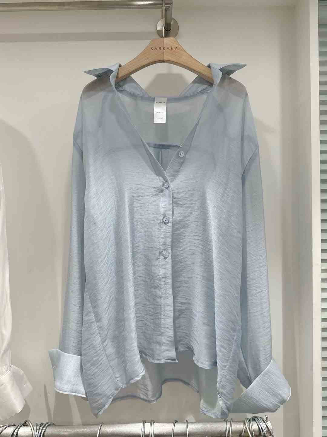 BARBARA GIRL韓國東大門代購女裝新款人氣襯衫蕾絲衫透視BARBARA GIRL襯衫/蕾絲衫