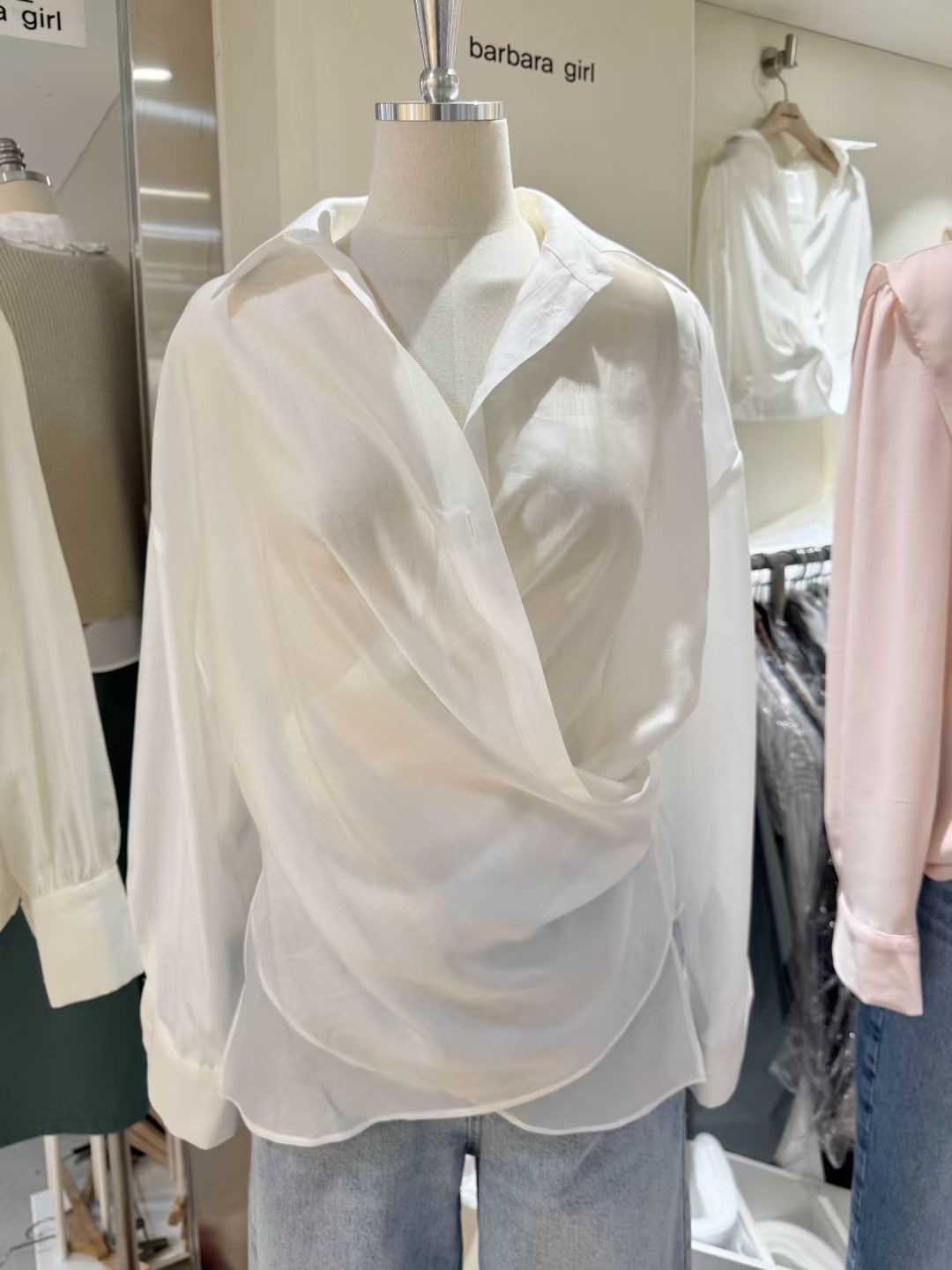 BARBARA GIRL韓國直郵實拍女士新款熱賣時尚襯衫蕾絲衫天絲BARBARA GIRL襯衫/蕾絲衫