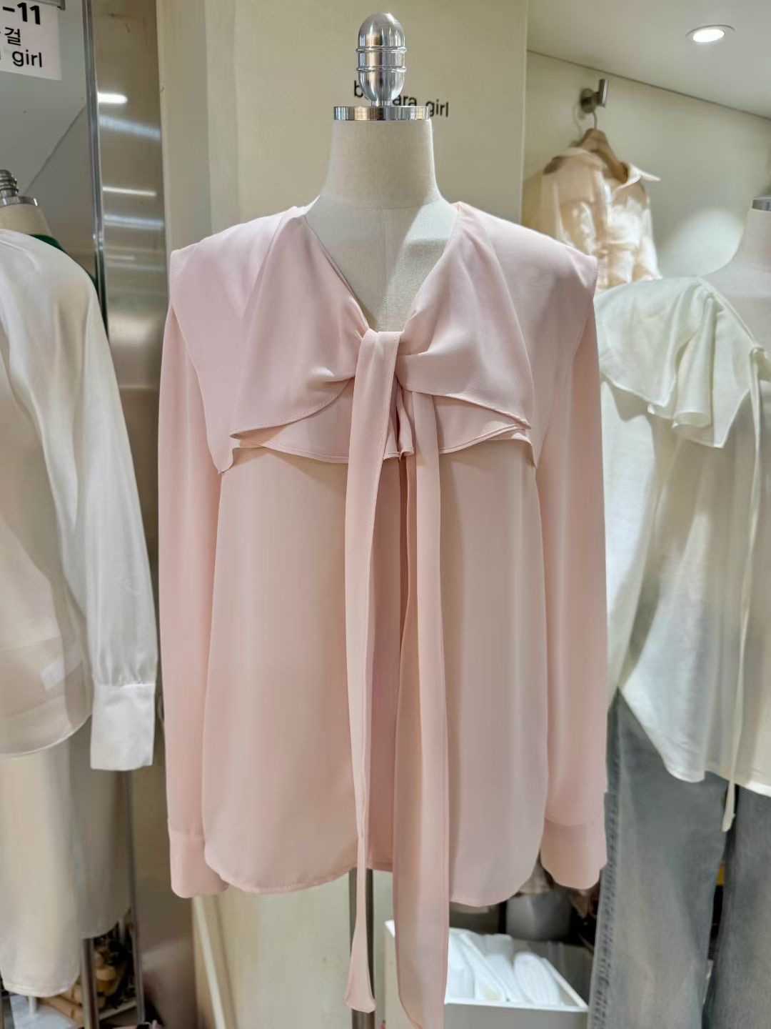 BARBARA GIRL韓國直郵女裝新款推薦休閑熱賣襯衫蕾絲衫圍巾BARBARA GIRL襯衫/蕾絲衫