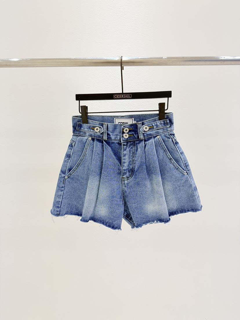 CORAL韓國直郵女裝新品時尚熱賣休閑職業推薦26春夏人氣短褲CORAL短褲