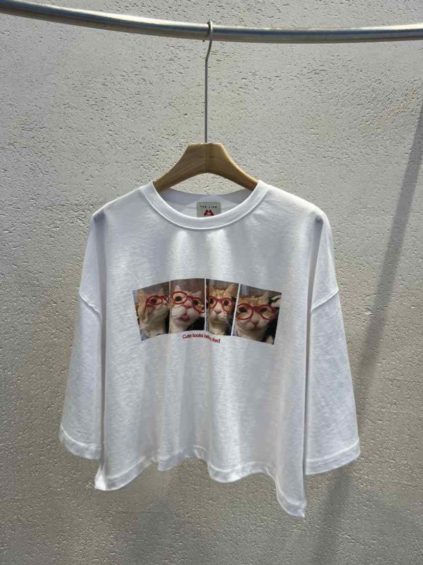 THE LINE-Q韓國東大門直郵女裝新款熱賣職業26春夏T恤莫代爾THE LINE-QT恤