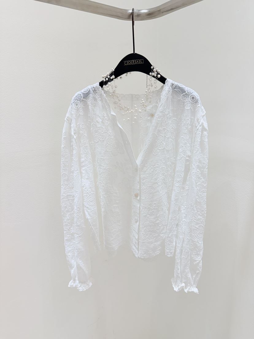 CORAL韓國東大門直郵女裝新款熱賣26春夏推薦時尚襯衫蕾絲衫CORAL襯衫/蕾絲衫