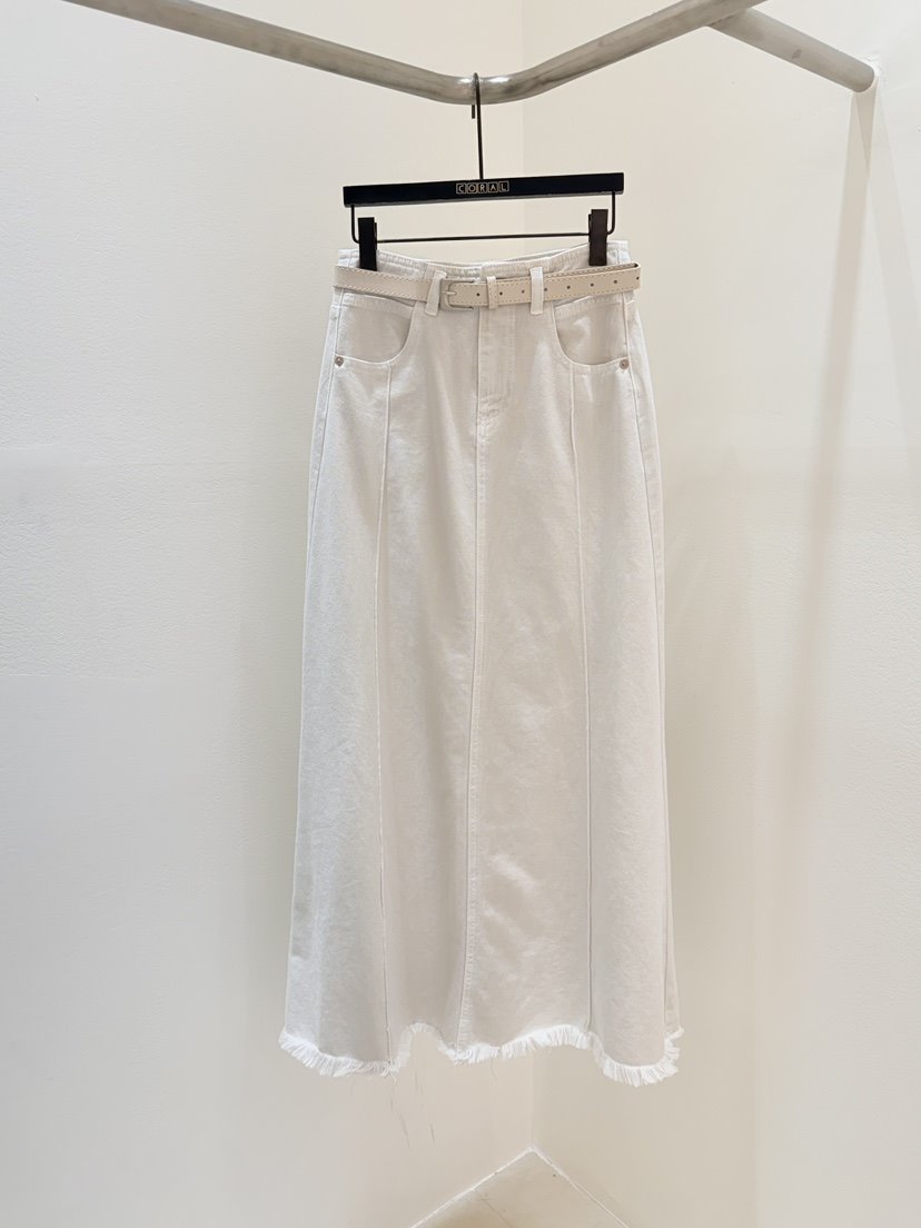 CORAL韓國代購女裝新品職業時尚休閑26春夏人氣長裙不含腰帶CORAL長裙