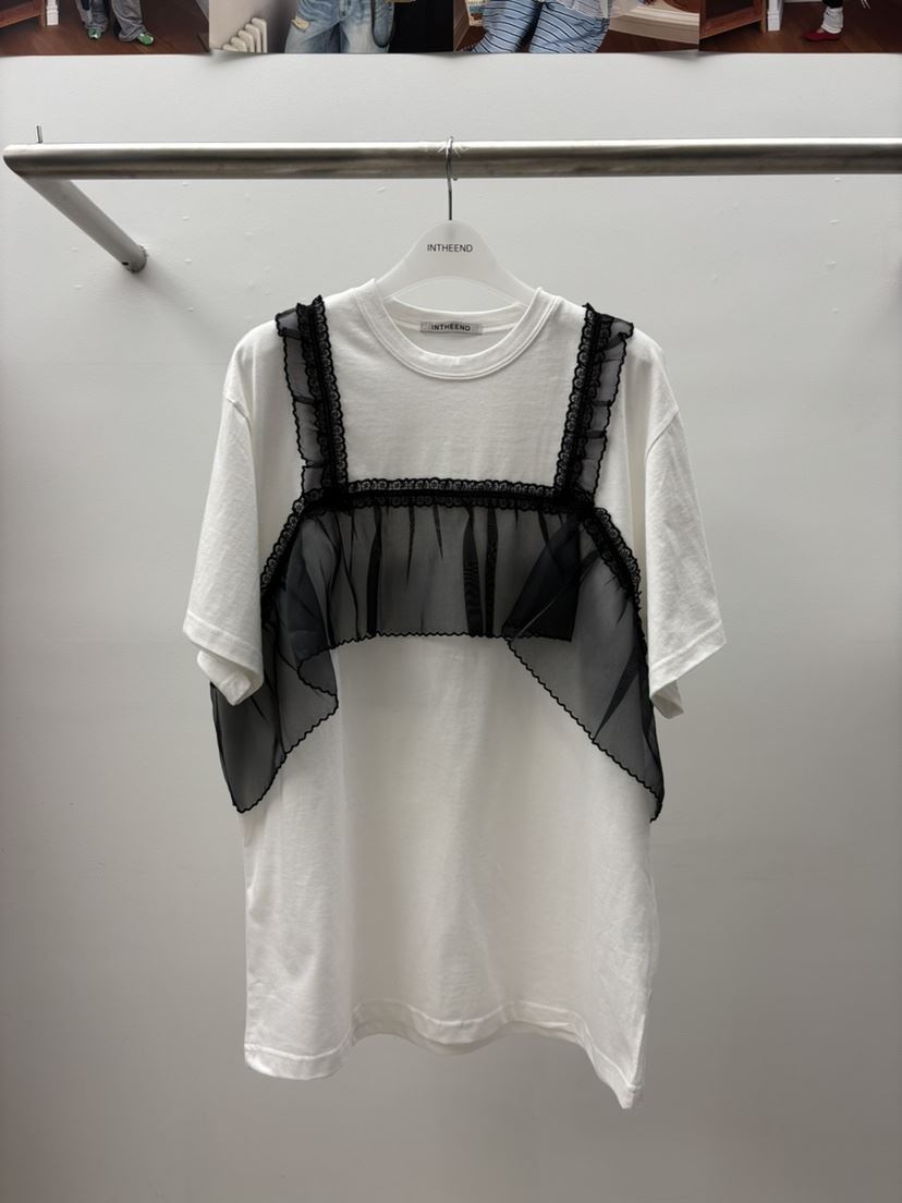 INTHEEND韓國東大門代購女士新品職業熱賣推薦時尚T恤蕾絲INTHEENDT恤