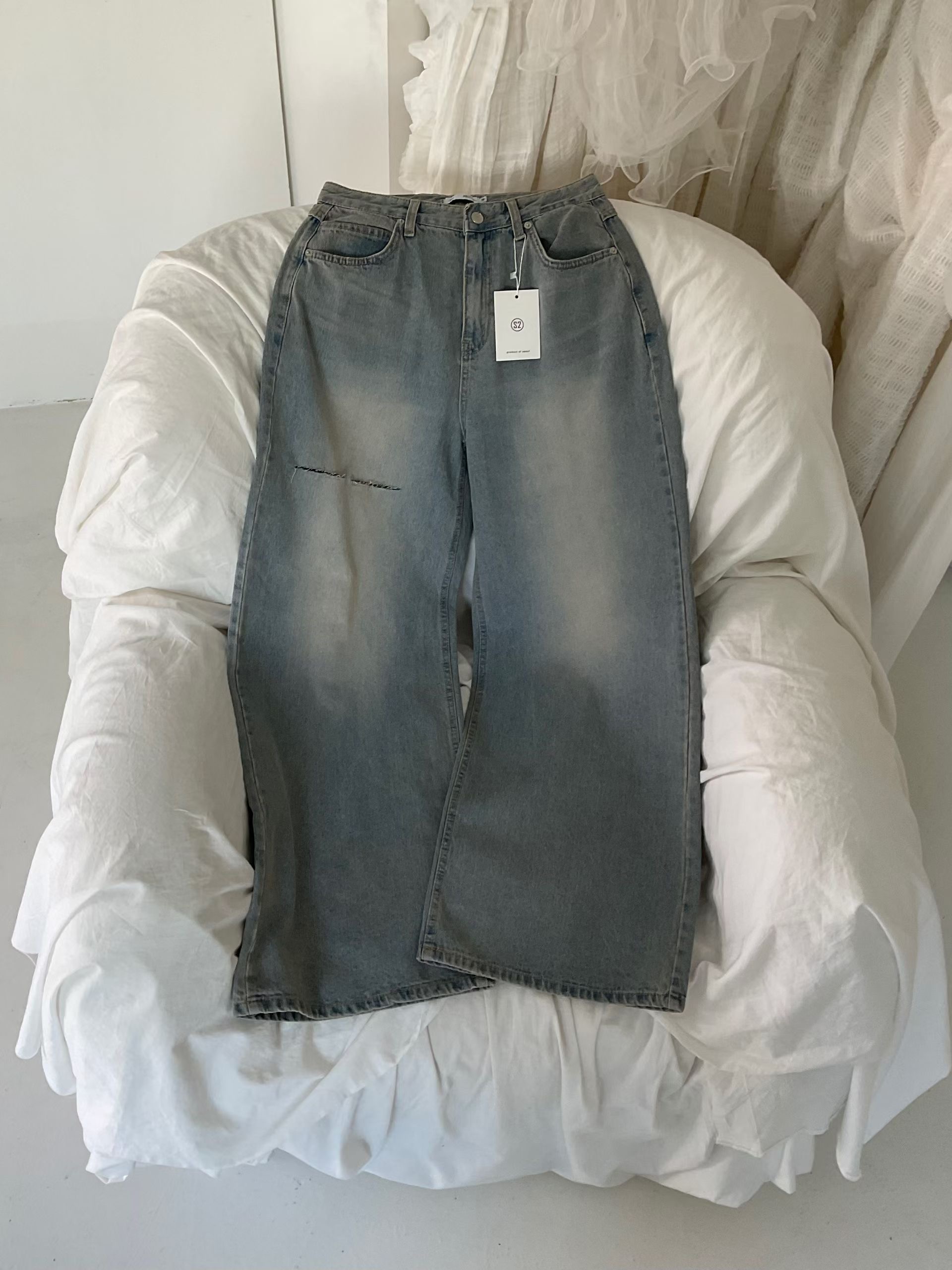 s.2.0韓國直郵女裝新款26春夏推薦職業休閑人氣時尚牛仔褲s.2.0牛仔褲