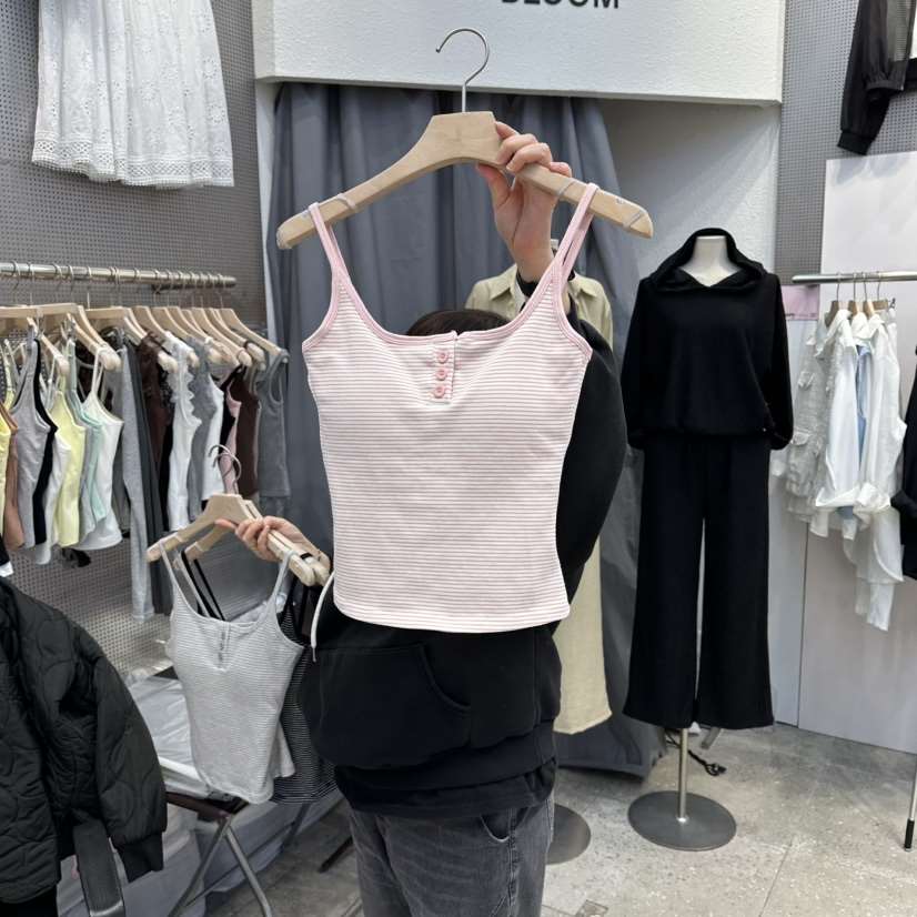 BLOOM韓國直郵女裝新品26春夏時尚職業熱賣人氣吊帶背心條紋BLOOM-Q吊帶/背心
