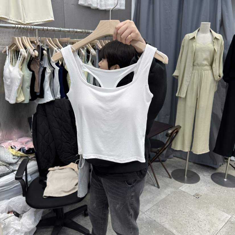 BLOOM韓國東大門代購女裝新品時尚人氣熱賣吊帶背心蕾絲開衩BLOOM-Q吊帶/背心