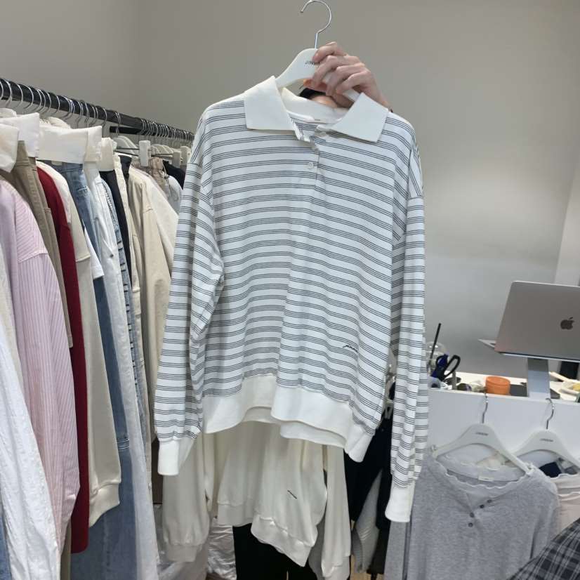 JINSIM韓國直郵女士新品休閑推薦人氣職業26春夏熱賣長袖T恤JINSIM長袖T恤