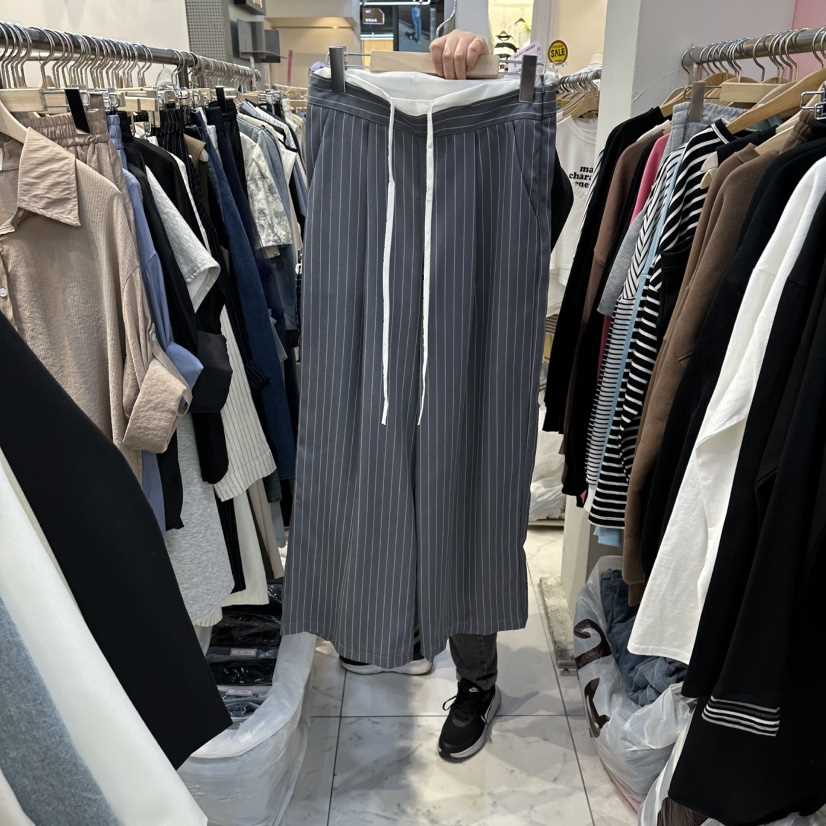 BLOOM韓國直郵實拍女裝新品職業推薦26春夏時尚休閑褲條紋BLOOM-Q休閑褲