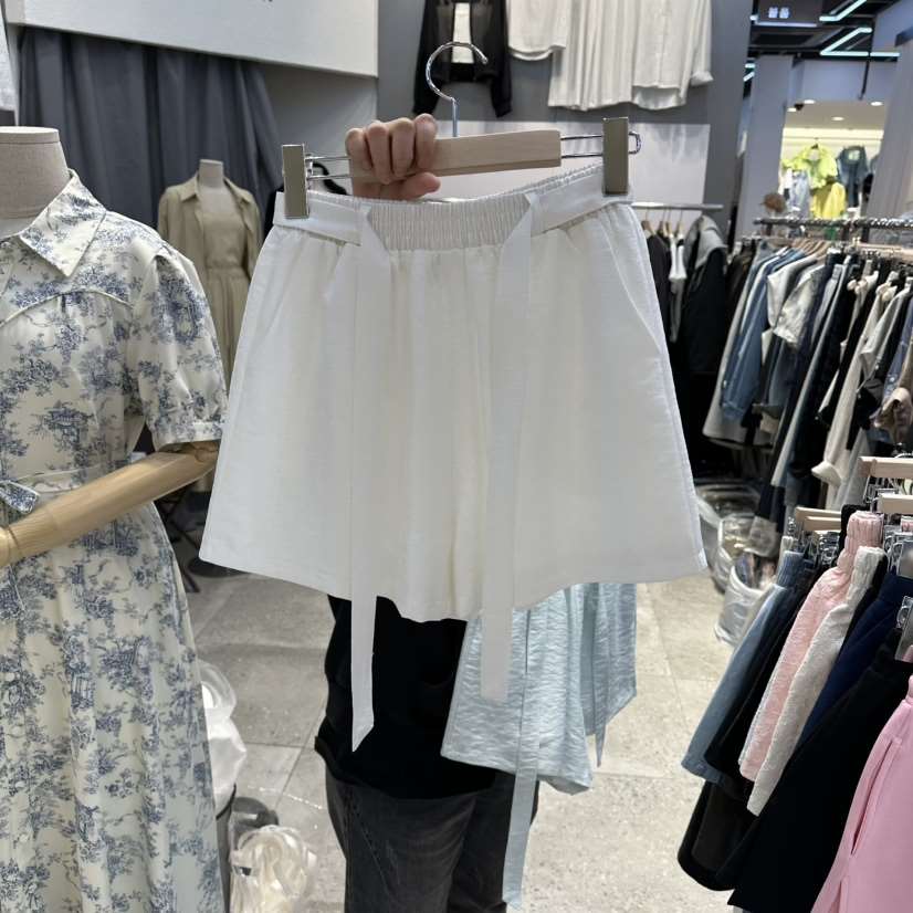 BLOOM韓國東大門直郵女士新品時尚人氣推薦短褲含腰帶亞麻BLOOM-Q短褲