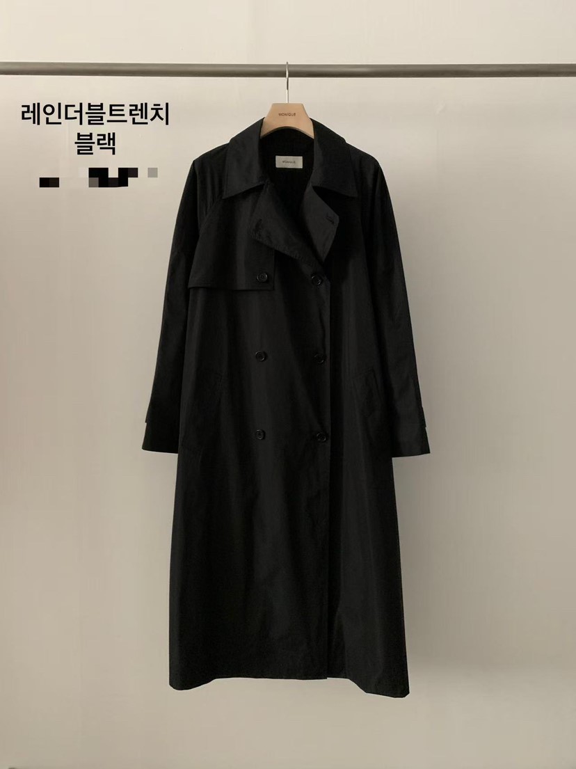 MONIQUE東大門代購女裝新品職業推薦人氣時尚長款風衣含腰帶MONIQUE長款風衣