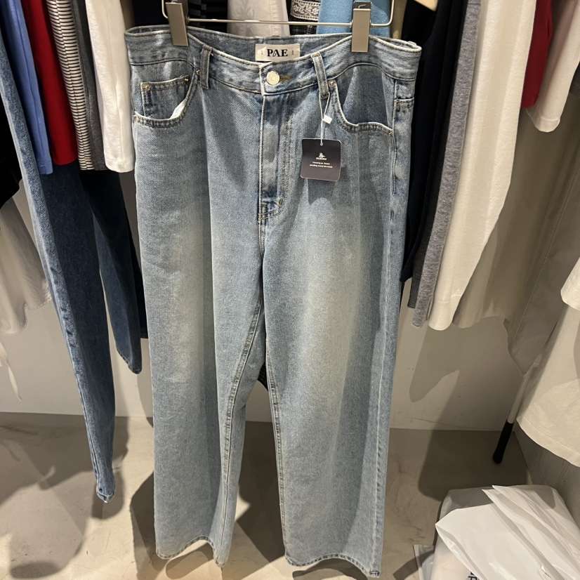 PLATE東大門直郵女裝新款熱賣真品人氣時尚牛仔褲水洗牛仔布PLATE牛仔褲