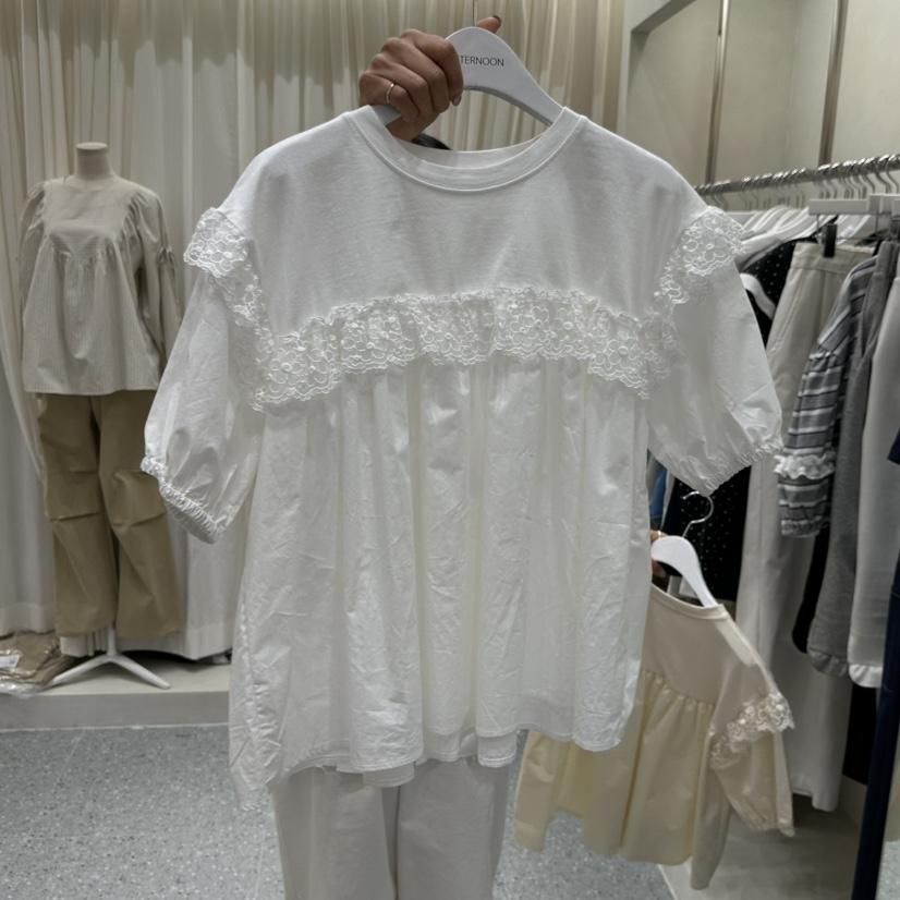 AFTERNOON韓國東大門直郵女士新品熱賣人氣推薦襯衫蕾絲衫AFTERNOON襯衫/蕾絲衫