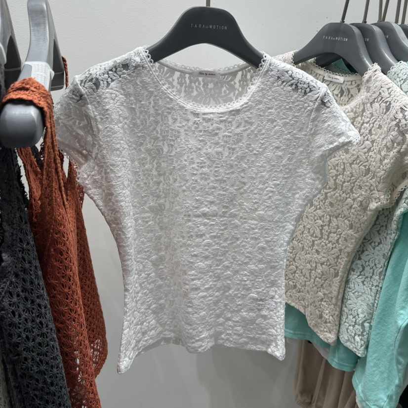 TARABY MOTION韓國東大門直郵女士新款26春夏襯衫蕾絲衫TARABY MOTION襯衫/蕾絲衫