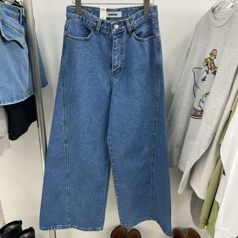 TOPDRESSING韓國東大門直郵女裝新款人氣休閑職業推薦牛仔褲TOPDRESSING牛仔褲