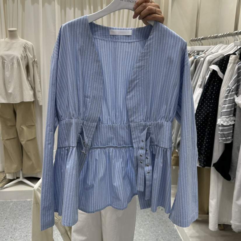 AFTERNOON韓國東大門代購女裝新品人氣26春夏時尚襯衫蕾絲衫AFTERNOON襯衫/蕾絲衫