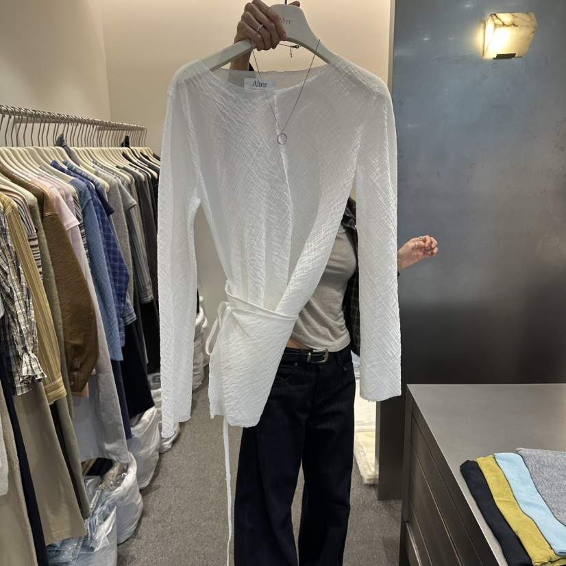 ALTER韓國直郵實拍女士新款職業人氣推薦熱賣休閑襯衫蕾絲衫Alter襯衫/蕾絲衫