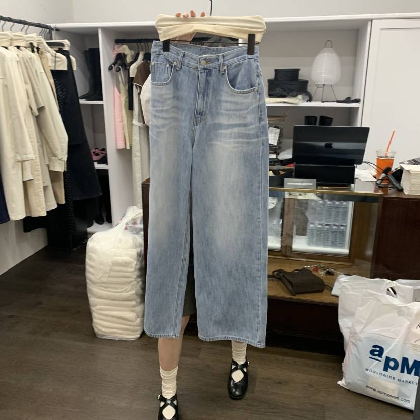 UNANSWERED-MYSTERY/FIFO韓國直郵實拍女士新款推薦牛仔褲水洗牛仔布UNANSWERED-MYSTERY/FIFO牛仔褲