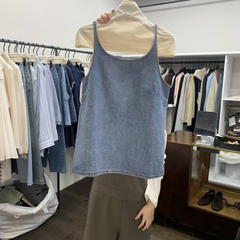 UNANSWERED-MYSTERY/FIFO韓國東大門直郵女士新品人氣吊帶背心UNANSWERED-MYSTERY/FIFO吊帶/背心