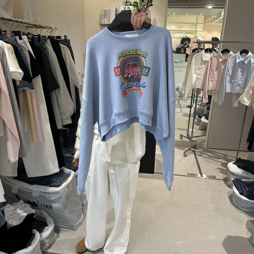 LIVU/MEMO CLASSIC韓國代購女裝新款推薦休閑時尚衛衣破洞LIVU/MEMO CLASSIC衛衣