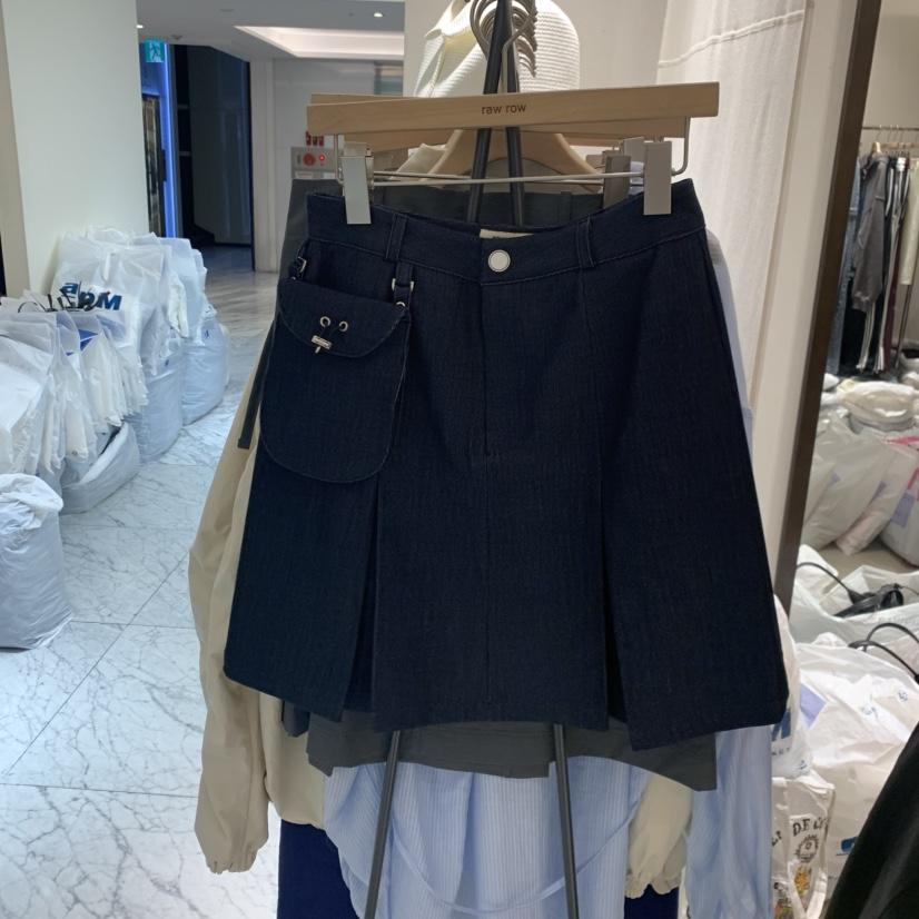 RAWROW韓國直郵女士新款職業推薦時尚休閑短裙含小包條紋RAWROW短裙