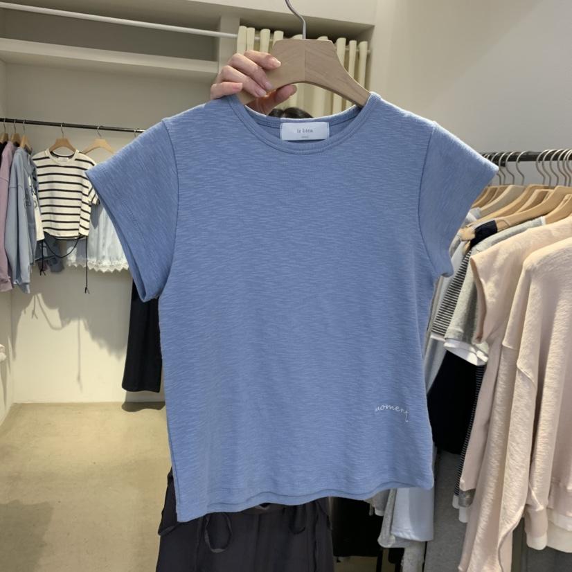 IR BIEN/BIENBIEN韓國東大門代購女士新品休閑職業T恤刺繡IR BIEN/BIENBIENT恤