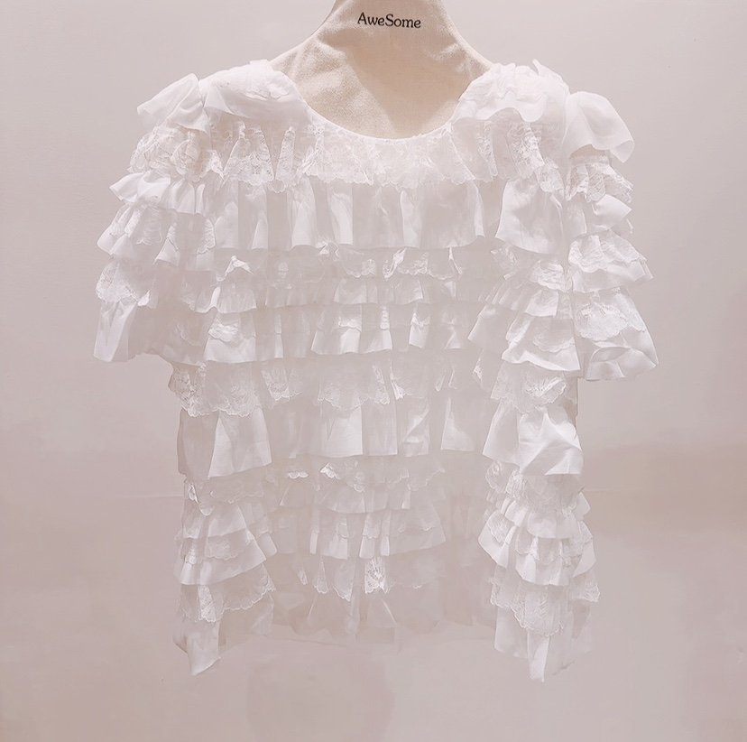 AWESOME-P韓國代購女裝新品熱賣人氣26春夏職業襯衫蕾絲衫AWESOME-P襯衫/蕾絲衫