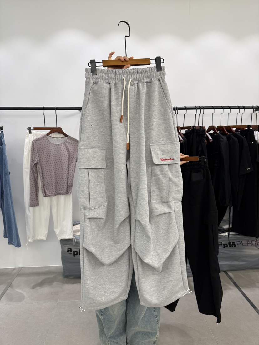 WATERMELON韓國代購女裝新款推薦26春夏時尚熱賣休閑褲口袋WATER MELON休閑褲