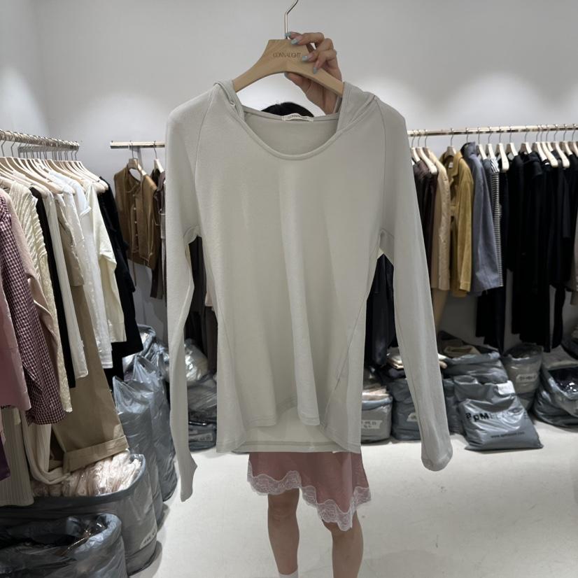 CONNAUGHT/DAILYJUD韓國東大門代購女士新款推薦長袖T恤連帽衫CONNAUGHT/DAILYJUD長袖T恤